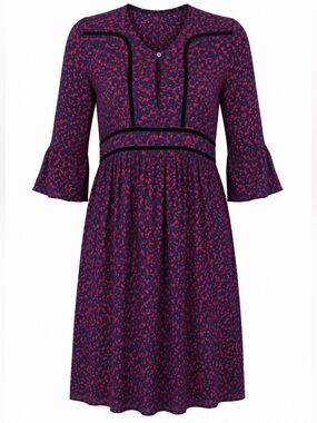 Seraphine navy/magenta maternity and nursing dress, size 4